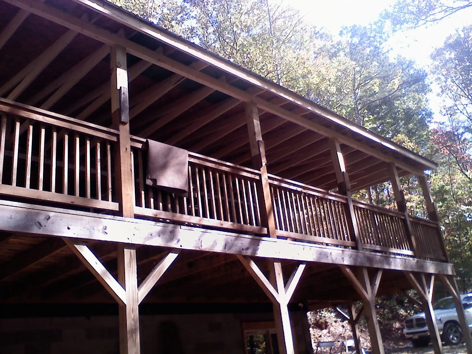 Timber framing under a new elevated porch and deck — Roof Leak Repair in Bryans Road by Roofing Brothers